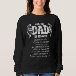 Sweatshirt Papa Au Ciel Je Vous Manque Aujourd'Hui Demain Lar