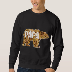 Sweatshirt Papa Bear Cheetah Empreinte de léopard Cadeau Papa