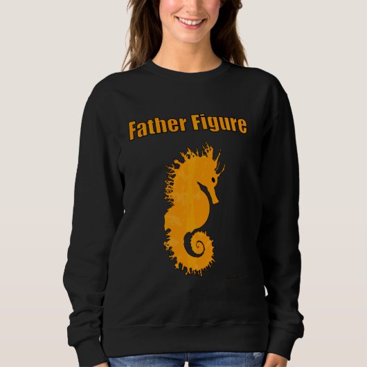 Sweatshirt Papa Bod Papa Homme Cheval de mer Père Figure Mari (Devant)