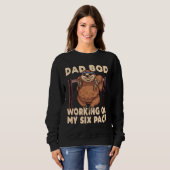 Sweatshirt Papa Bod Travaille Sur Mon Six Pack Sloth (Devant entier)