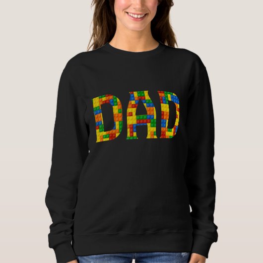 Sweatshirt Papa Brick Builder Blocs Maître Builder Pères D (Devant)