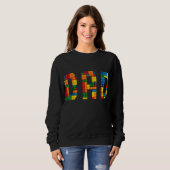 Sweatshirt Papa Brick Builder Funny Blocks Master Builder (Devant entier)