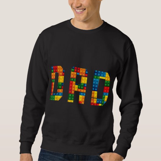 Sweatshirt Papa Brick Builder Funny Blocks Master Builder (Devant)