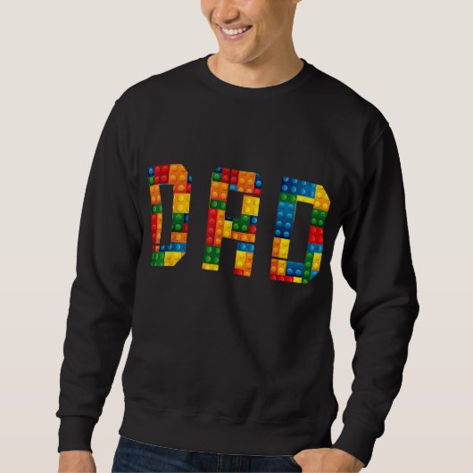 Sweatshirt Papa Brick Builder Funny Blocks Master Builder (Devant)