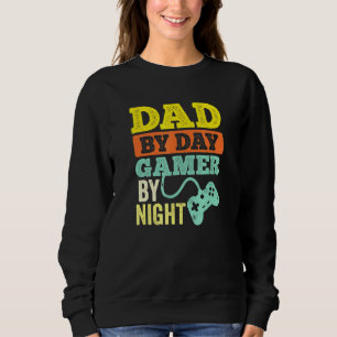 Sweatshirt Papa By Day Gamer By Night Video Jeu Couleur