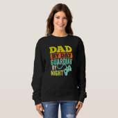 Sweatshirt Papa By Day Guardian By Night Video Game Couleur (Devant entier)