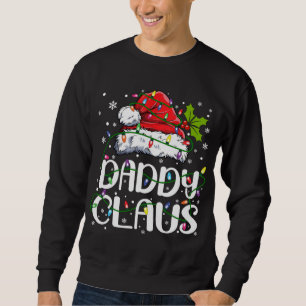 Sweatshirt Papa Claus Lumières de Noël Pyjama Famille Matchin