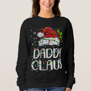 Sweatshirt Papa Claus Lumières de Noël Pyjama Famille Matchin