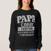 Sweatshirt Papa connaît toute la Fête des pères (Devant)