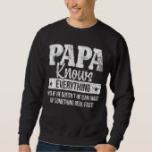 Sweatshirt Papa connaît toute la Fête des pères (Devant)