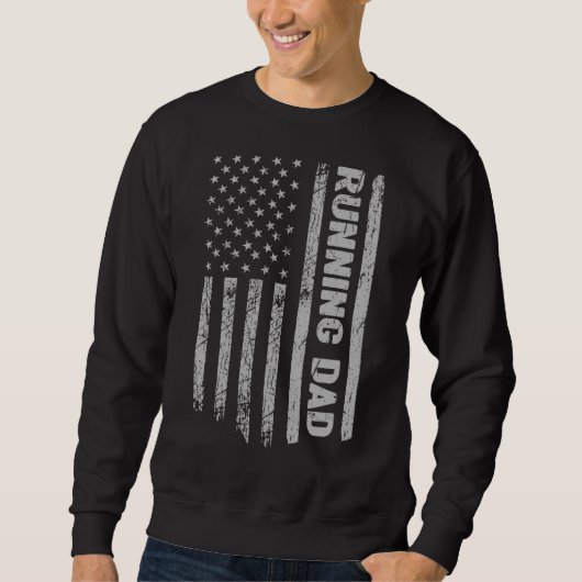 Sweatshirt Papa courant America Drapeau américain Patriotique (Devant)