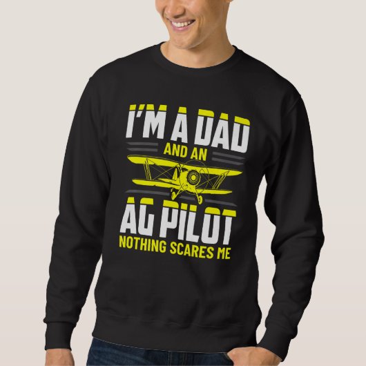 Sweatshirt Papa Crop Duster AG Pilote Appareils d'application (Devant)