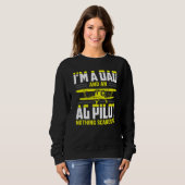 Sweatshirt Papa Crop Duster AG Pilote Appareils d'application (Devant entier)
