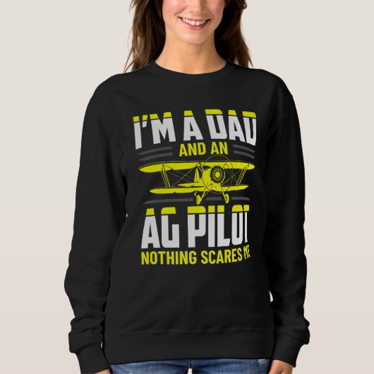 Sweatshirt Papa Crop Duster AG Pilote Appareils d'application (Devant)