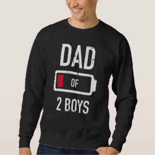 Sweatshirt Papa De 2 Garçons Batterie Basse Pour Fête des pèr