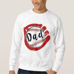 Sweatshirt Papa de baseball pour la mère de softball