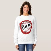 Sweatshirt Papa de baseball pour la mère de softball (Devant entier)