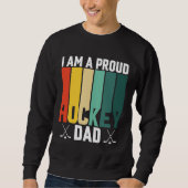 Sweatshirt Papa de hockey fier (Devant)