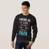 Sweatshirt Papa De La Petite-Fille Elle M'A Volé Le Coeur Tee (Devant entier)