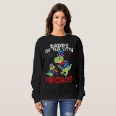 Sweatshirt Papa De La Petite Pirate Patriotique Tre Mignonne (Devant entier)