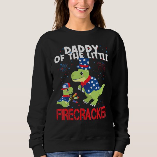 Sweatshirt Papa De La Petite Pirate Patriotique Tre Mignonne (Devant)