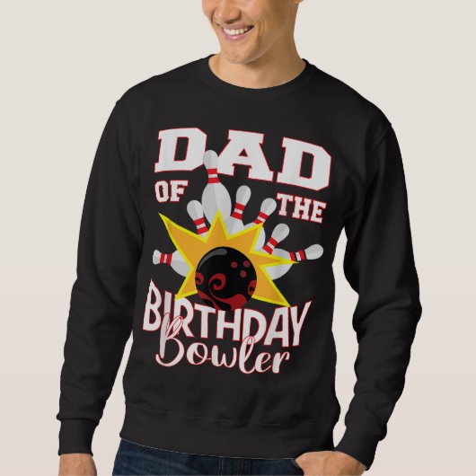 Sweatshirt Papa De L'Anniversaire Bowler Kid Bowling Party (Devant)
