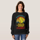 Sweatshirt Papa de softball définition de boules plus grandes (Devant entier)