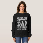 Sweatshirt Papa De Softball Rétro Comme Papa Normal Sauf M (Devant entier)