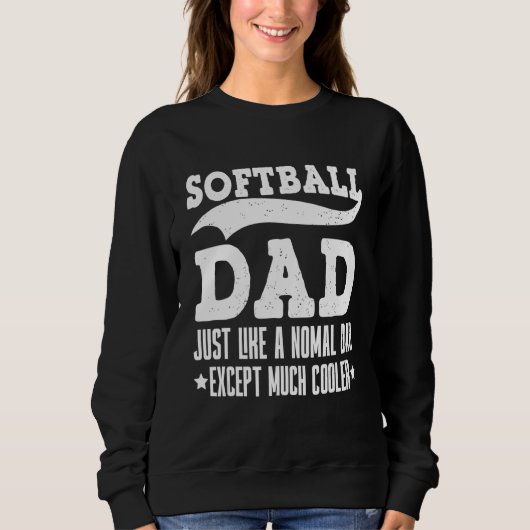 Sweatshirt Papa De Softball Rétro Comme Papa Normal Sauf M (Devant)