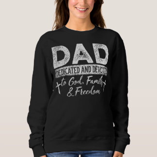 Sweatshirt Papa Dédié Et Dédié Vintage Joyeux Père D