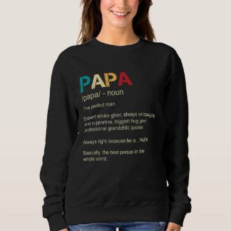 Sweatshirt Papa Définition Fête des pères Pour Hommes Papa Fe