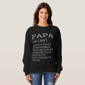 Sweatshirt Papa Définition Papi Fête des pères Cadeaux - Homm (Devant entier)