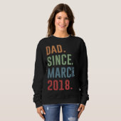 Sweatshirt Papa depuis mars 2018 (Devant entier)