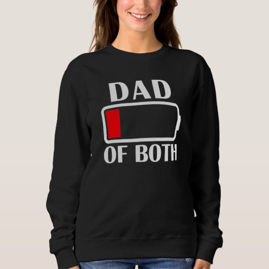 Sweatshirt Papa Des Deux Batteries Faibles Fatigué Papa (Devant)