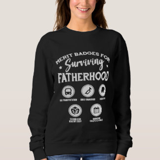 Sweatshirt Papa drôle de camping pour hommes survivant à la p