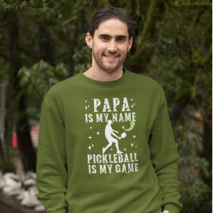 Sweatshirt PAPA est mon nom PICKLEBALL est mon cadeau de jeu 