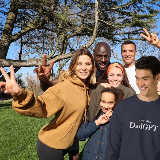 Sweatshirt Papa Funny Anniversaire - Powered By DadGPT - Ai J