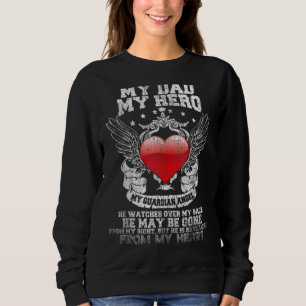 Sweatshirt Papa Guardian Angel Hero Fête des pères souvenir