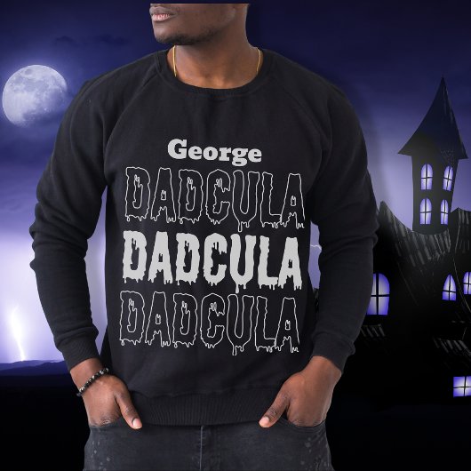Sweatshirt Papa Halloween Dadcula tombe éffrayant foncé
