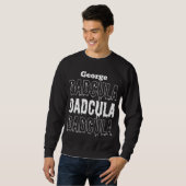 Sweatshirt Papa Halloween Dadcula tombe éffrayant foncé (Devant entier)
