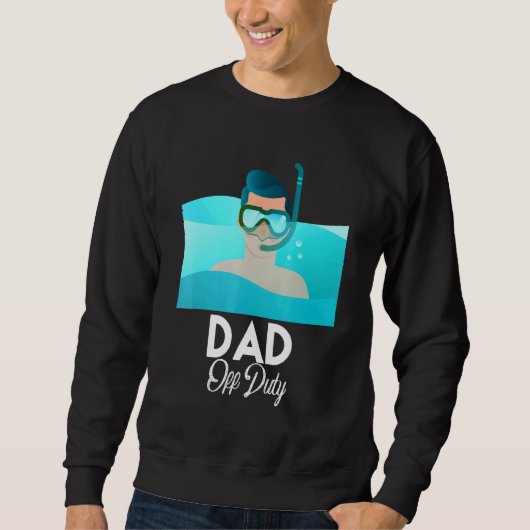 Sweatshirt Papa Hors Service Vacances Plage Lunettes de solei (Devant)