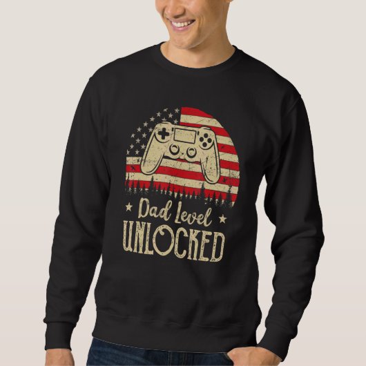 Sweatshirt Papa Level Unlocked (Devant)