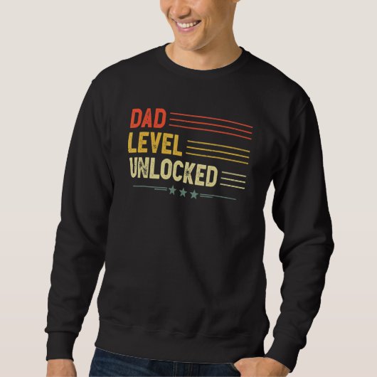 Sweatshirt Papa Level Unlocked (Devant)