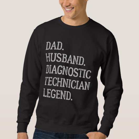 Sweatshirt Papa Mari Technicien de Diagnostic Légende (Devant)