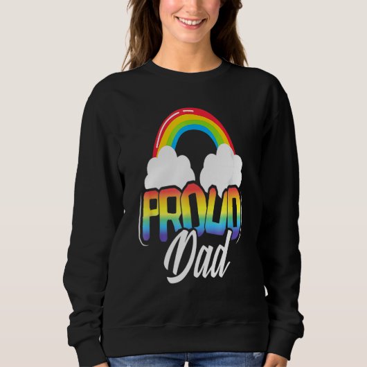 Sweatshirt Papa Mens Fier Papa Mois Gay pride Arc-en-ciel Lgb (Devant)