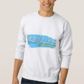 Sweatshirt Papa N Rizz Funny Bleu Jaune Design (Devant)