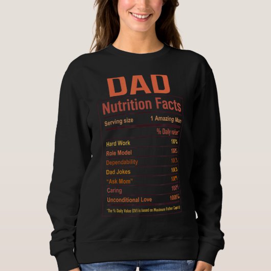 Sweatshirt Papa Nutritions Fait Père Jour Humour Papa (Devant)