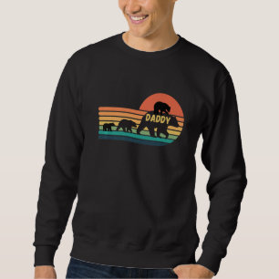 Sweatshirt Papa Ours Avec Cuisinières Vintage Coucher De Sole