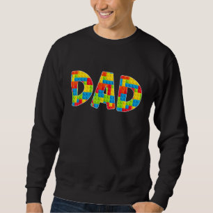 Sweatshirt Papa Parent Brick Master Builder Blocs Se
