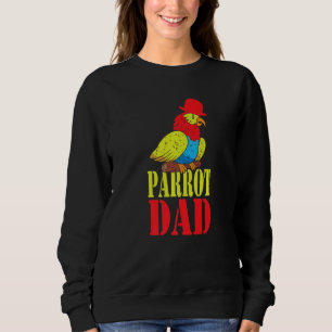 Sweatshirt Papa perroquet budgie coloré mème d'oiseau mignon